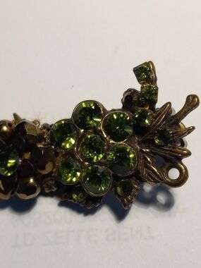 Michal Negrin Olive Green Swarovski Crystal Cluster Earring